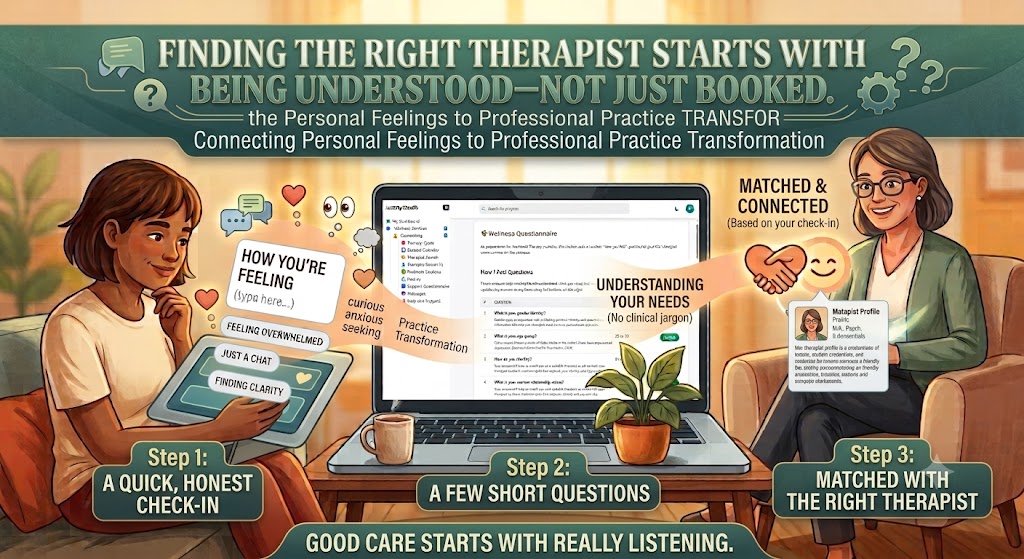 𝐅𝐢𝐧𝐝𝐢𝐧𝐠 𝐭𝐡𝐞 𝐫𝐢𝐠𝐡𝐭 𝐭𝐡𝐞𝐫𝐚𝐩𝐢𝐬𝐭 𝐬𝐭𝐚𝐫𝐭𝐬 𝐰𝐢𝐭𝐡 𝐛𝐞𝐢𝐧𝐠 𝐮𝐧𝐝𝐞𝐫𝐬𝐭𝐨𝐨𝐝 — 𝐧𝐨𝐭 𝐣𝐮𝐬𝐭 𝐛𝐨𝐨𝐤𝐞𝐝.